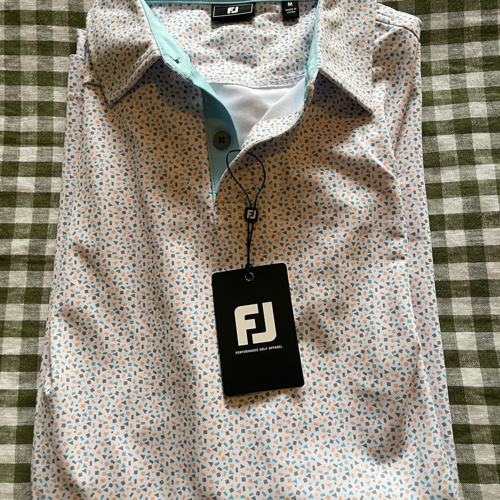 Men's Patterned Shirt - Blue and White